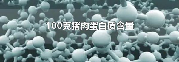 100克猪肉蛋白质含量