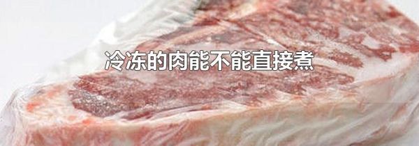 冷冻的肉能不能直接煮