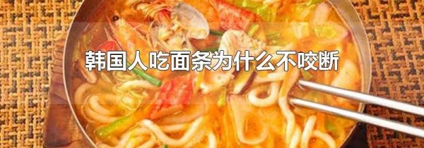 韩国人吃面条为什么不咬断