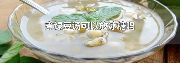 煮绿豆汤可以放冰糖吗