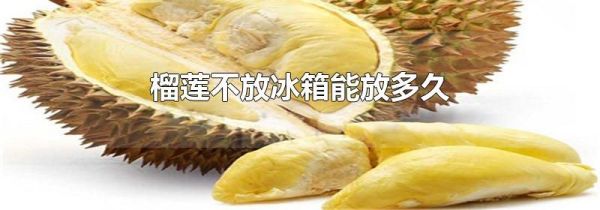 榴莲不放冰箱能放多久