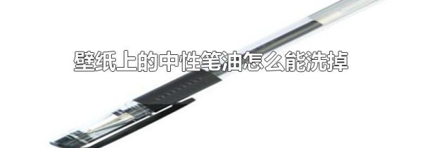 壁纸上的中性笔油怎么能洗掉
