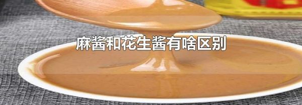 麻酱和花生酱有啥区别