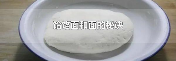 饸饹面和面的秘诀