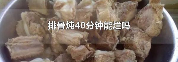 排骨炖40分钟能烂吗
