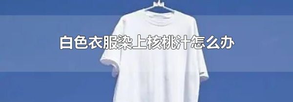 白色衣服染上核桃汁怎么办