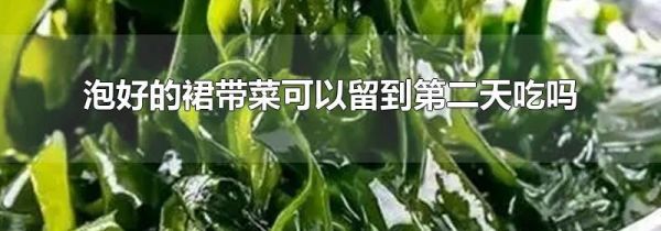 泡好的裙带菜可以留到第二天吃吗