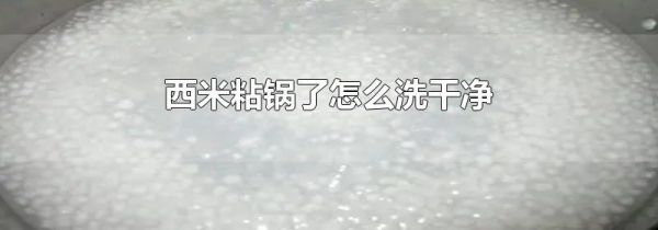 西米粘锅了怎么洗干净