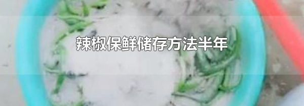 辣椒保鲜储存方法半年
