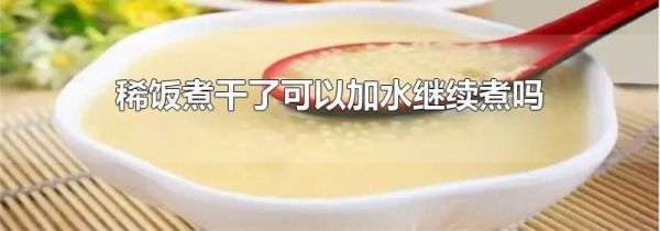 稀饭煮干了可以加水继续煮吗