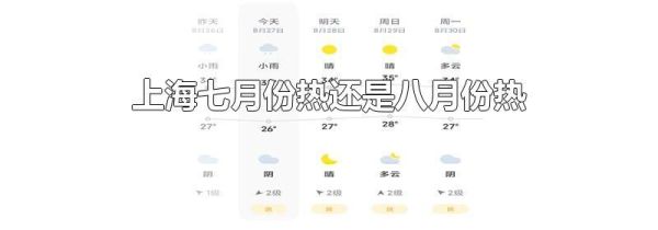 上海七月份热还是八月份热