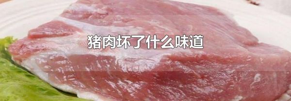 猪肉坏了什么味道