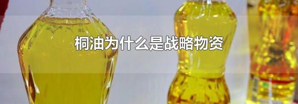 桐油为什么是战略物资