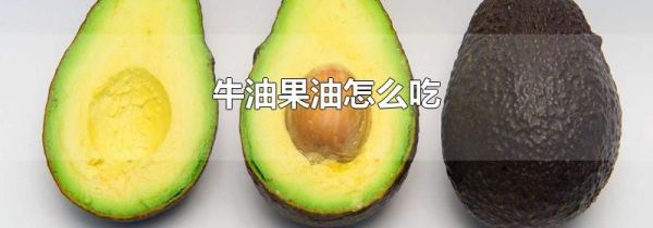 牛油果油怎么吃