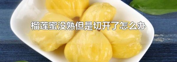 榴莲蜜没熟但是切开了怎么办