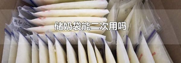 储奶袋能二次用吗