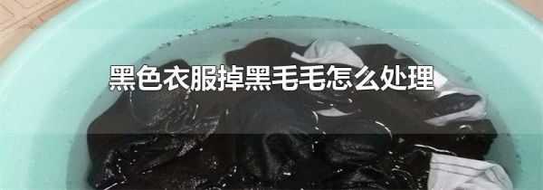 黑色衣服掉黑毛毛怎么处理