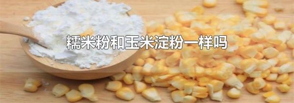 糯米粉和玉米淀粉一样吗