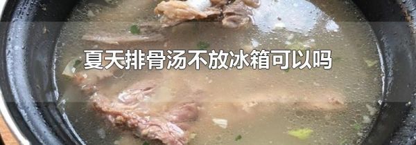 夏天排骨汤不放冰箱可以吗