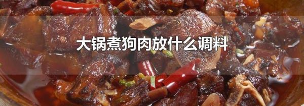 大锅煮狗肉放什么调料