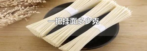 一把挂面多少克
