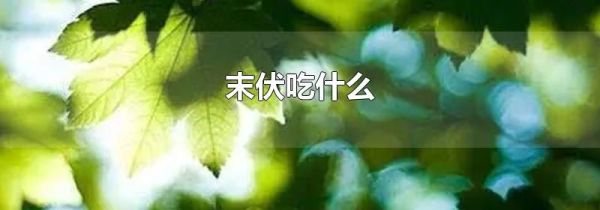 末伏吃什么