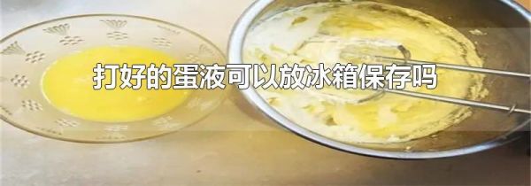 打好的蛋液可以放冰箱保存吗