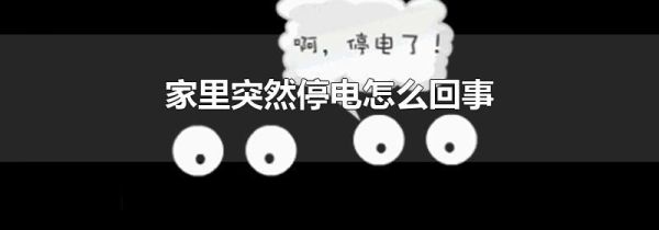 家里突然停电怎么回事