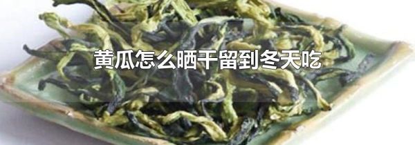 黄瓜怎么晒干留到冬天吃