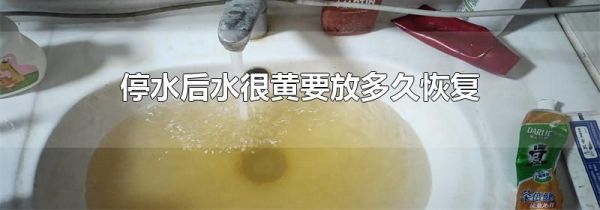 停水后水很黄要放多久恢复