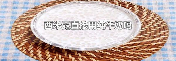 西米露直接用纯牛奶吗
