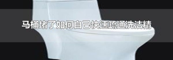 马桶堵了如何自己快速疏通洗洁精