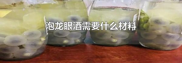 泡龙眼酒需要什么材料