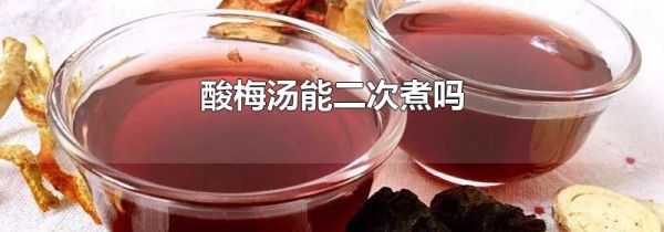 酸梅汤能二次煮吗