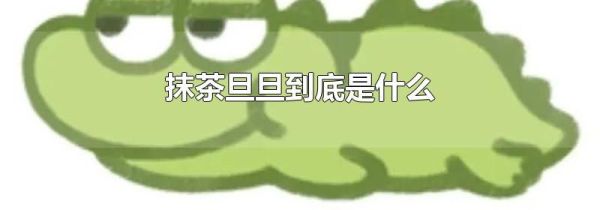 抹茶旦旦到底是什么