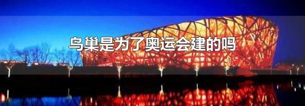鸟巢是为了奥运会建的吗
