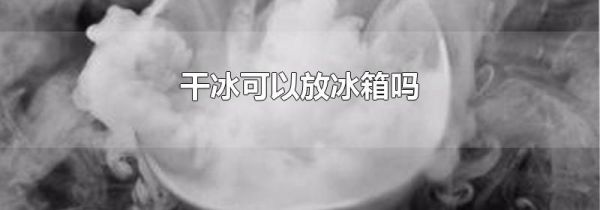 干冰可以放冰箱吗