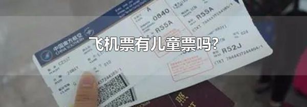 飞机票有儿童票吗?