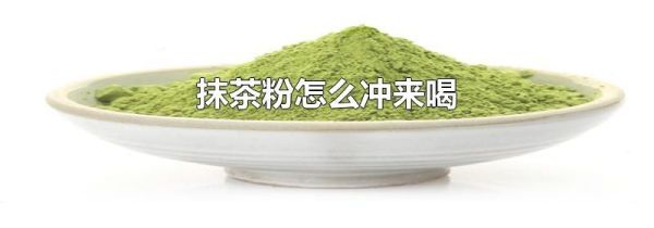 抹茶粉怎么冲来喝