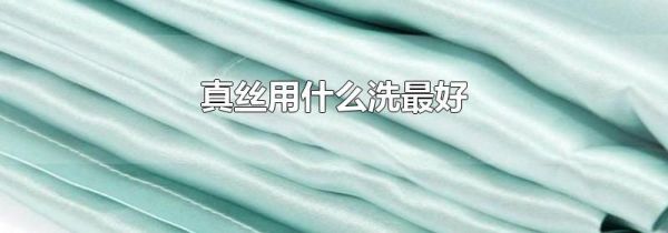 真丝用什么洗最好