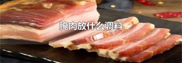 腌肉放什么调料