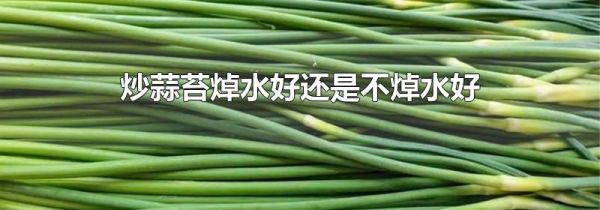 炒蒜苔焯水好还是不焯水好