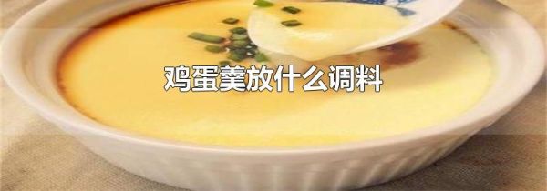 鸡蛋羹放什么调料