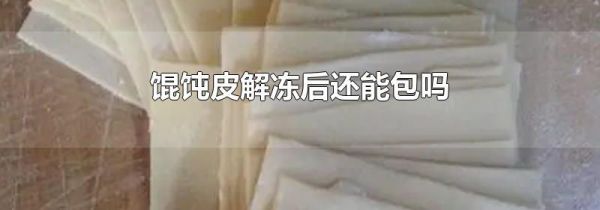 馄饨皮解冻后还能包吗