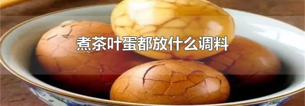 煮茶叶蛋都放什么调料