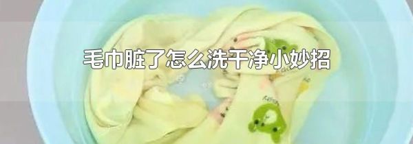 毛巾脏了怎么洗干净小妙招