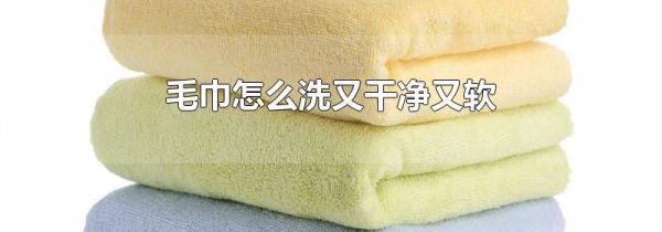 毛巾怎么洗又干净又软