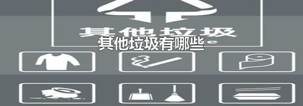 其他垃圾有哪些
