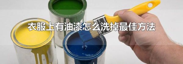 衣服上有油漆怎么洗掉最佳方法