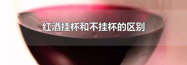 红酒挂杯和不挂杯的区别
